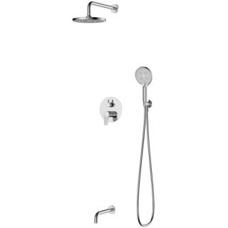 Душевая система DQ для ванны и душа Leipzig встраиваемая с изливом хром (DA1765601)